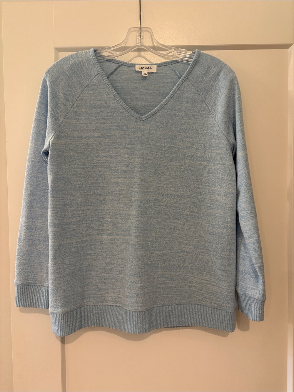 Haven Women's Light Blue V-Neck Sweater